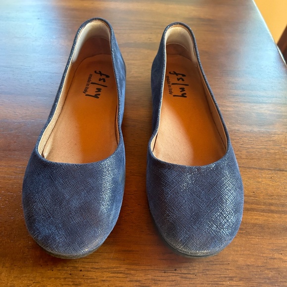 French Sole New York (FS/NY) Denim Cartizze Zeppa (size 8) - Picture 2 of 5